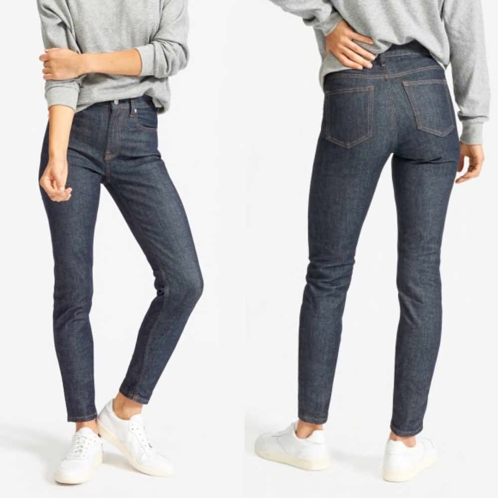 Everlane High Rise Skinny Jeans Dark Wash 27 Ankle